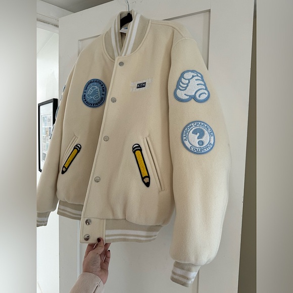 NWT Men’s Kith x Invisible Friends Wool Varsity Jacket, Size Large - Picture 4 of 7